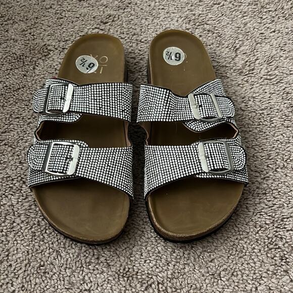 Diamond embellished slides NWT sz 6 1/2‎ - Picture 2 of 5
